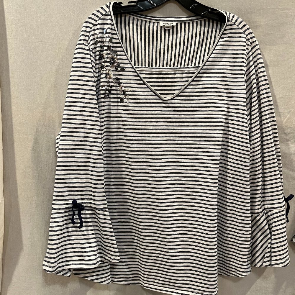 Navy and white stripes